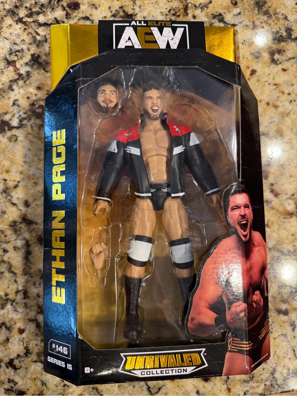 AEW Ethan Page Action Figure - Black & Red Jacket - Unrivaled Collection
